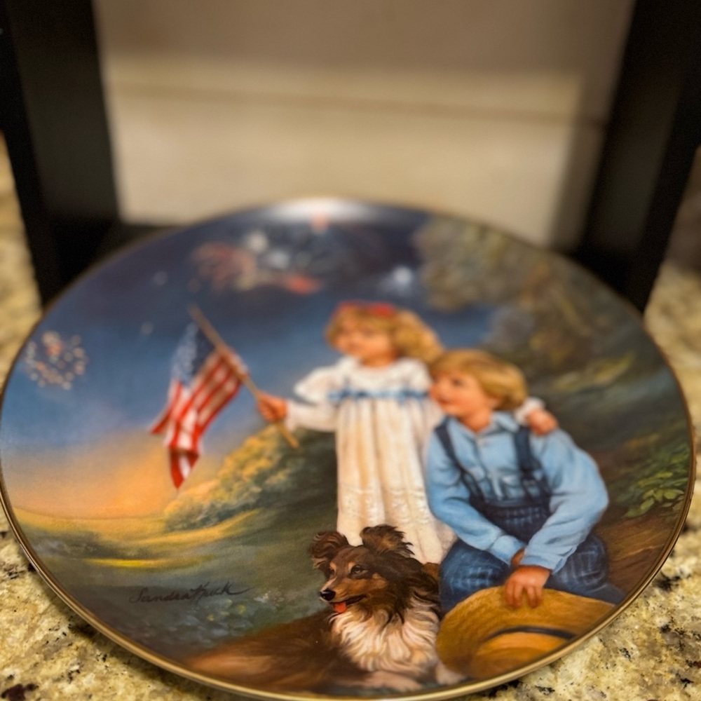 Recollections Patriotic Children Ceramic Plate